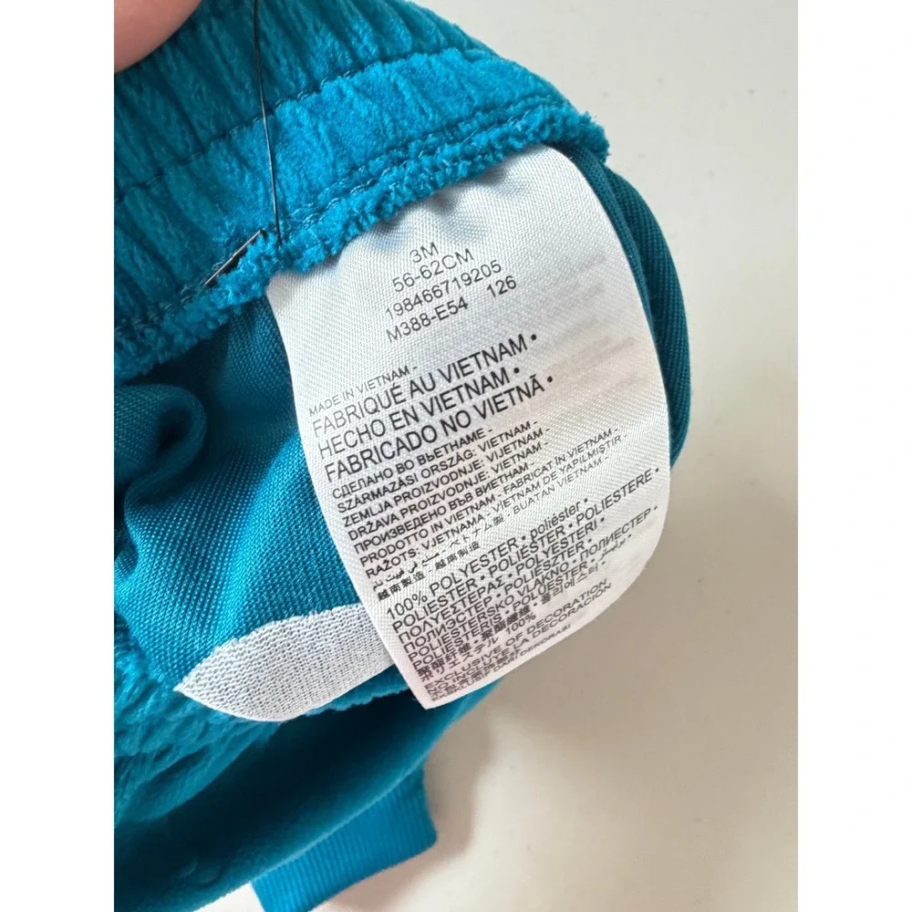 NWT Nike kids Baby Blue‎ Swoosh Logo Jogger Sweatpants 3M NEW